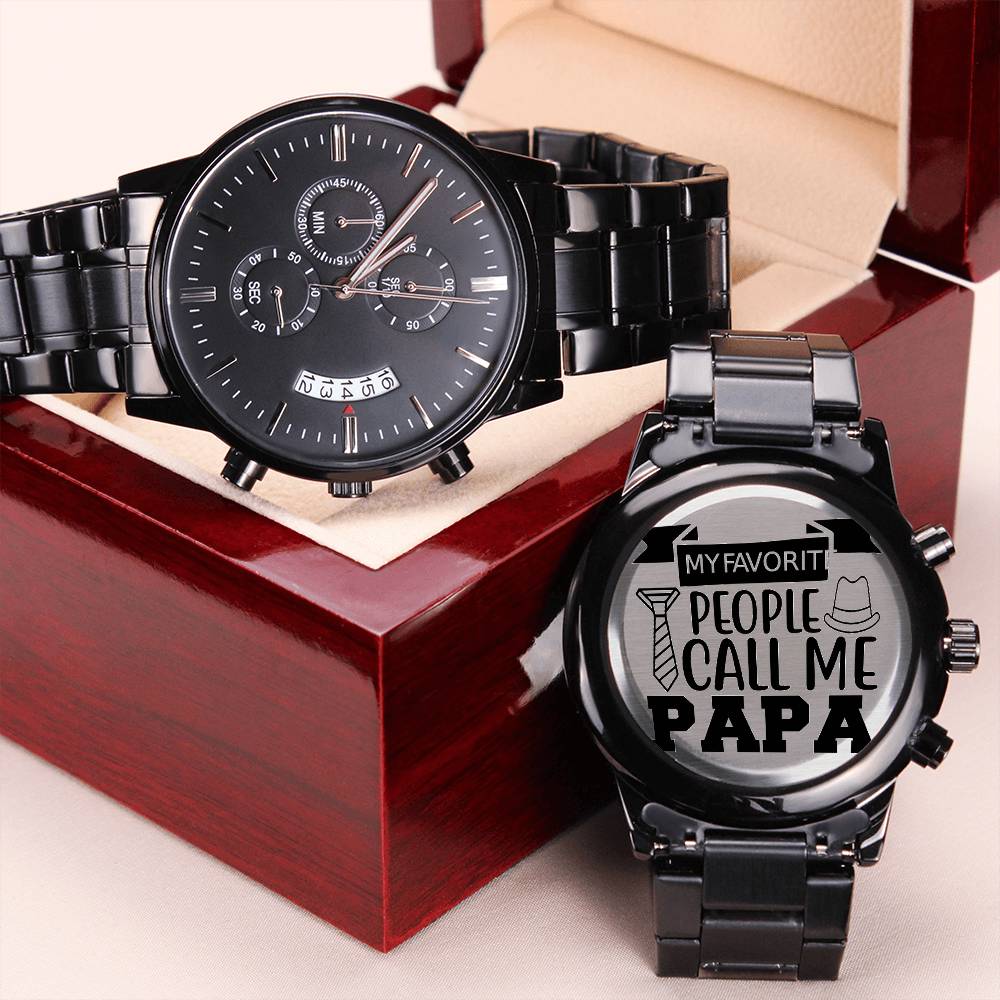 People Call Me Papa - Happy Father's Day Engraving Chronograph Watch