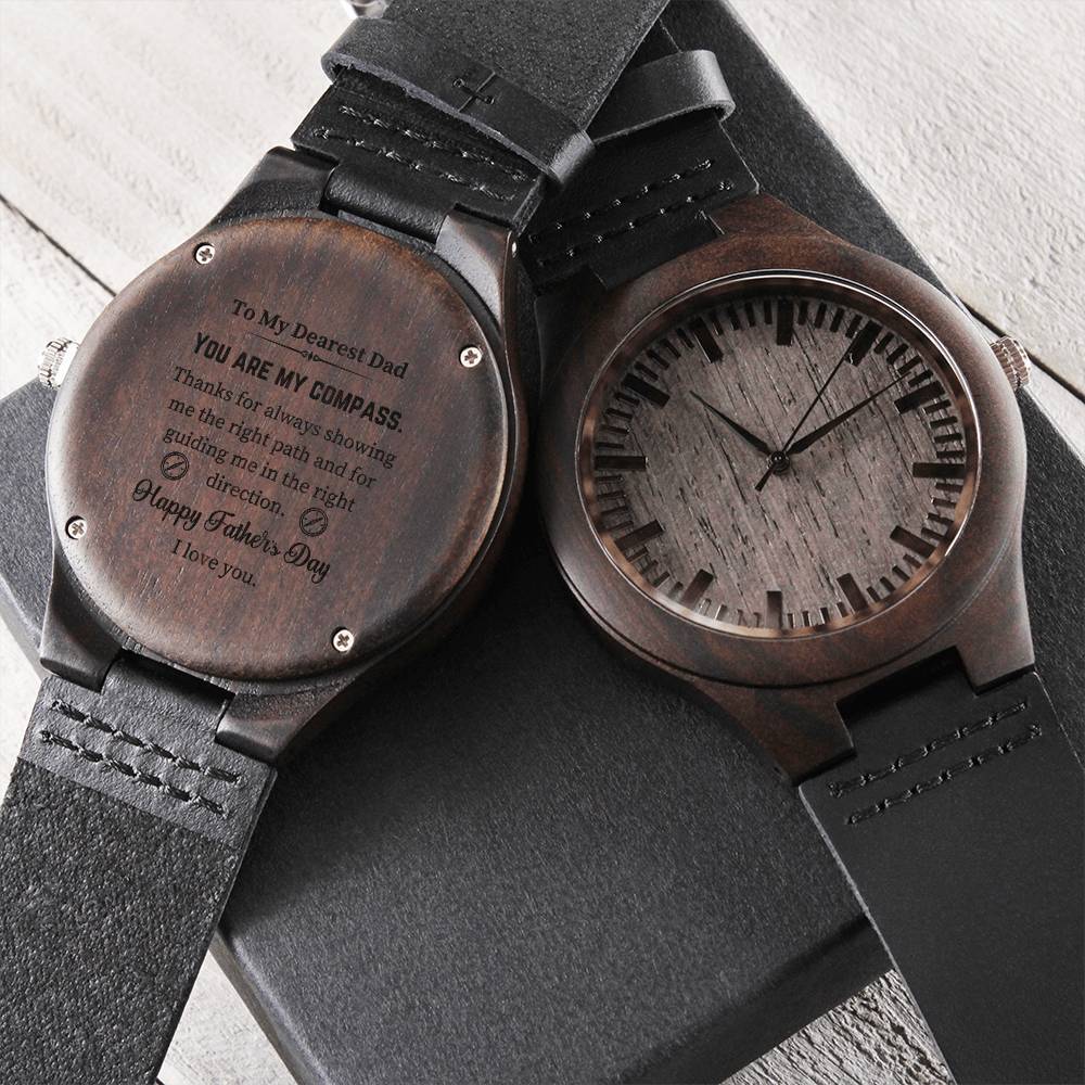 Daddy I Love You Every Second Every Minute Every Hour Every Day - Engraved Watch Gift For Dad - Father’S Day Gift For 1 Engraved Wooden Watch