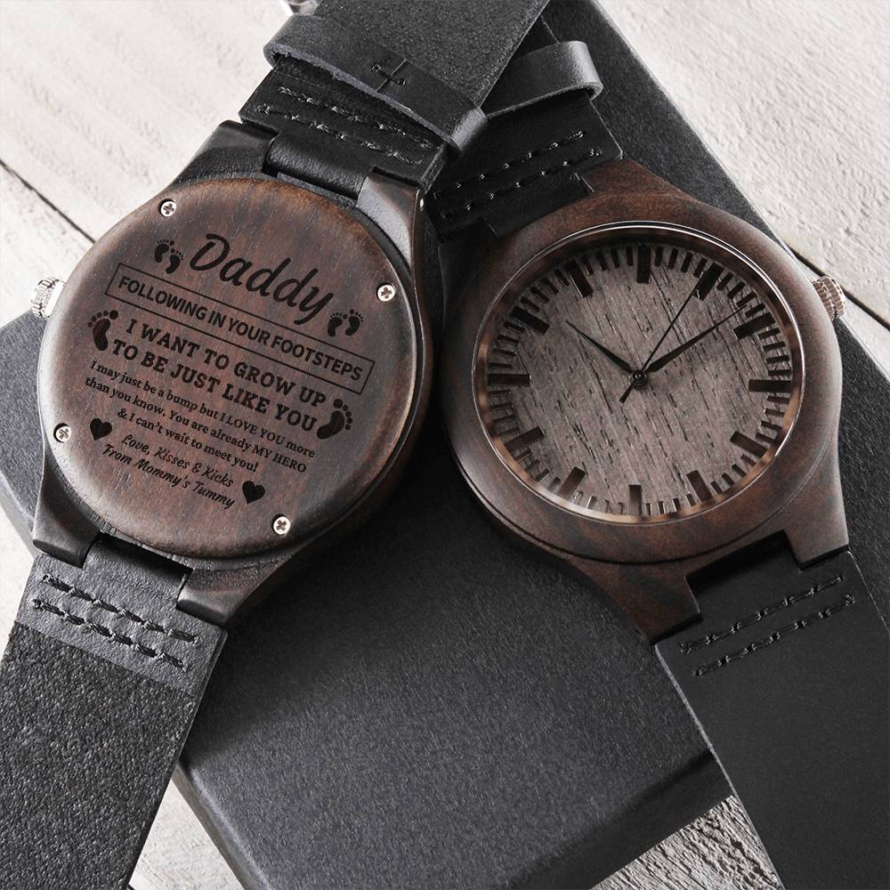 First Time Dad Gifts New Dad Gift From Wife First Time Dad Watch Gift Daddy To Be Gift For First T Engraved Wooden Watch