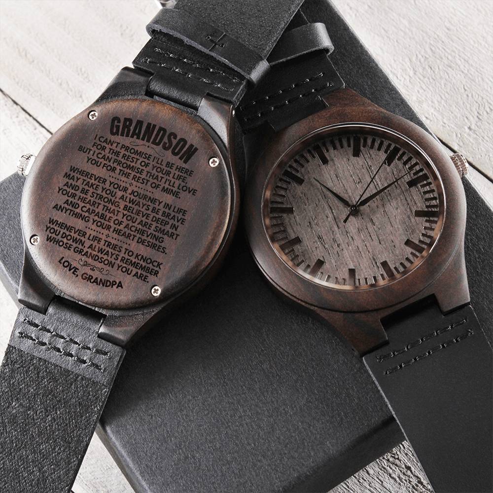Grandson Wooden Watch Gift From Grandpa Grandson Birthday Grandson Graduation Gift Unique Grown Up Grandson Engraved Wooden Watch