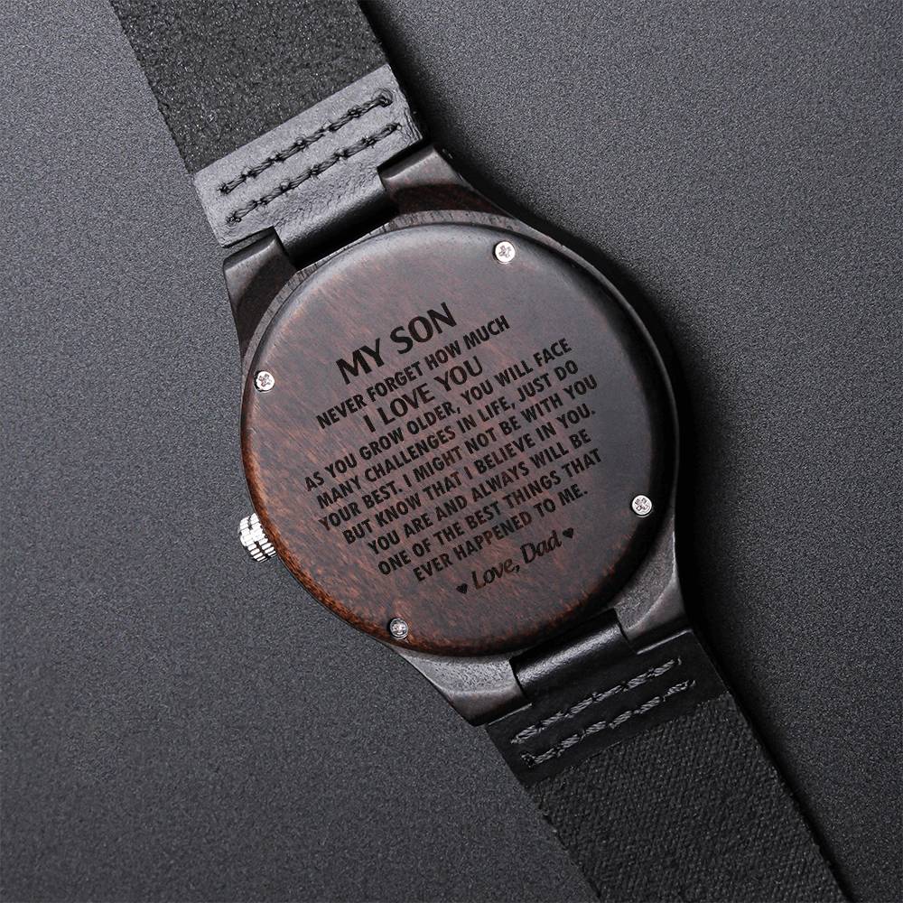 Inspirational Gift To Son From Dad To My Son Watch Son Christmas Gift For My Son Graduation Gift For My Son From Mom M Engraved Wooden Watch