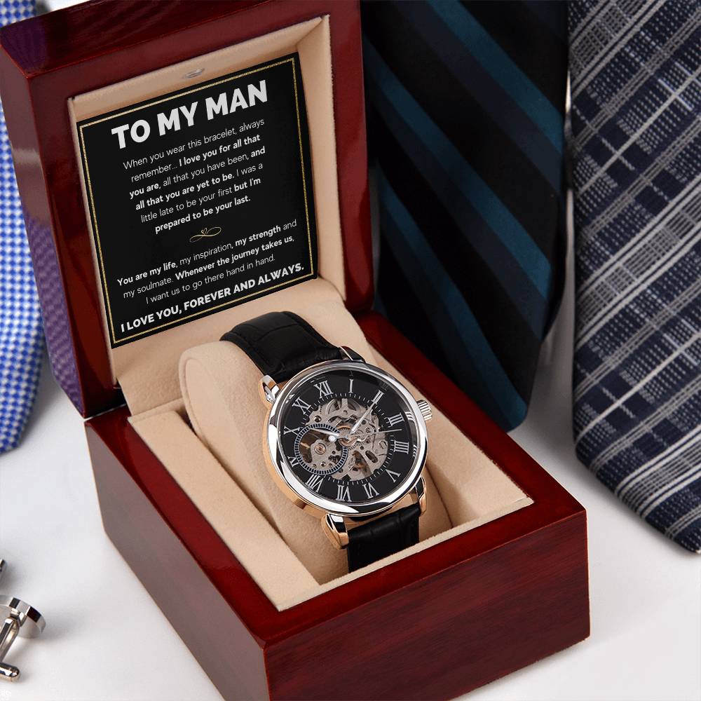 To My Man I Love You Openwork Watches