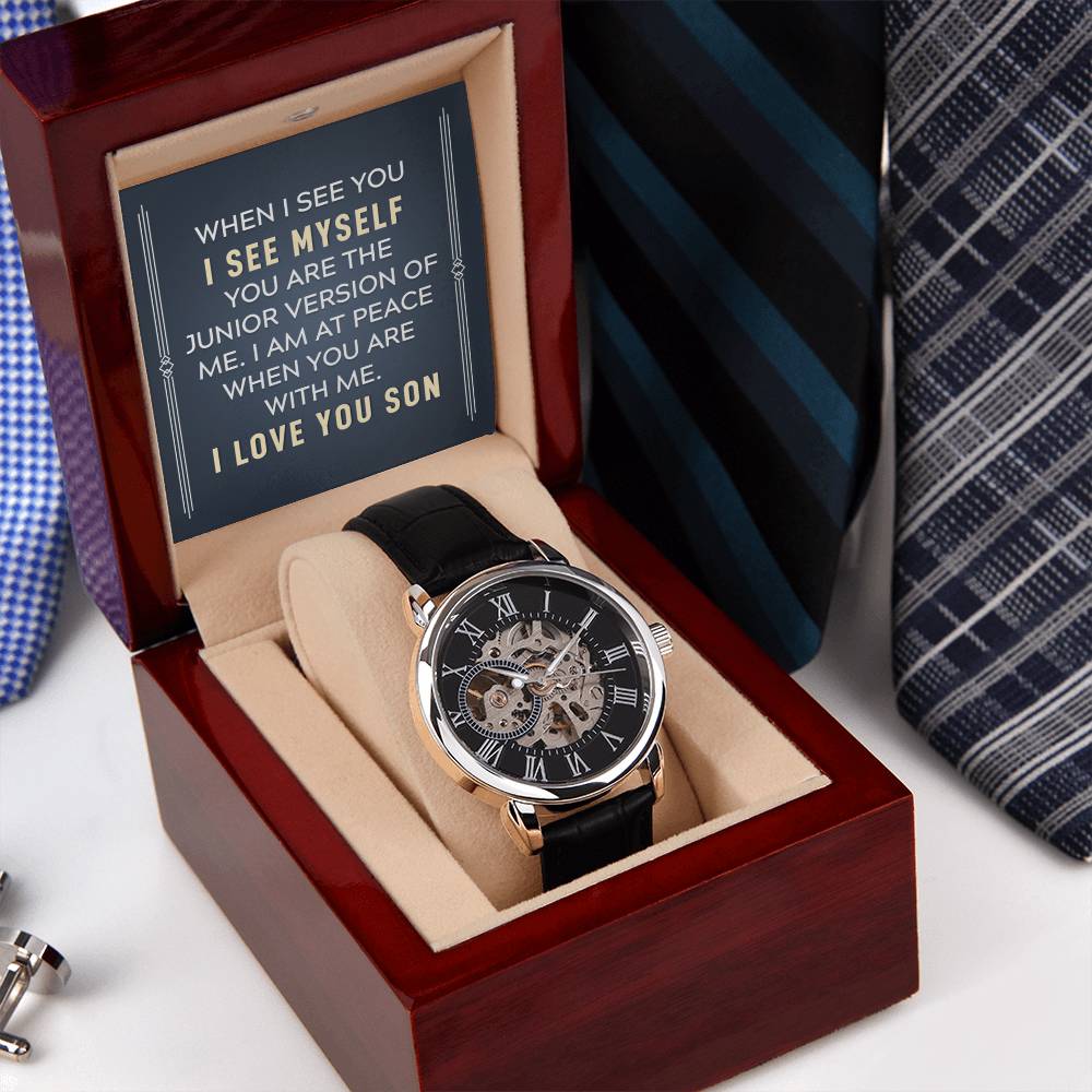 To My Son - When I See You - Men's Openwork Watch