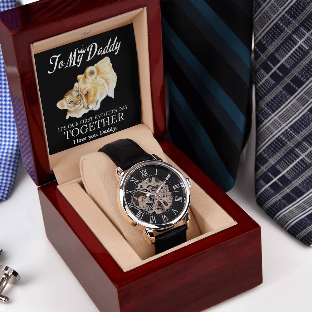 To My Daddy Father's Day Openwork Watch