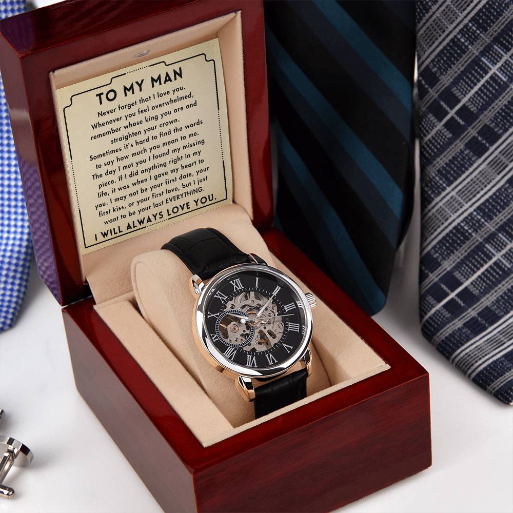 To My Man - Love You Forever - Openwork Watches