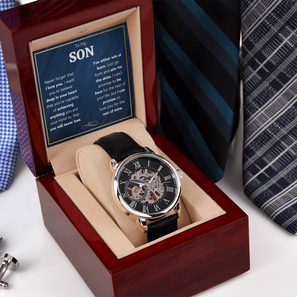 To My Son Skies Openwork Watches