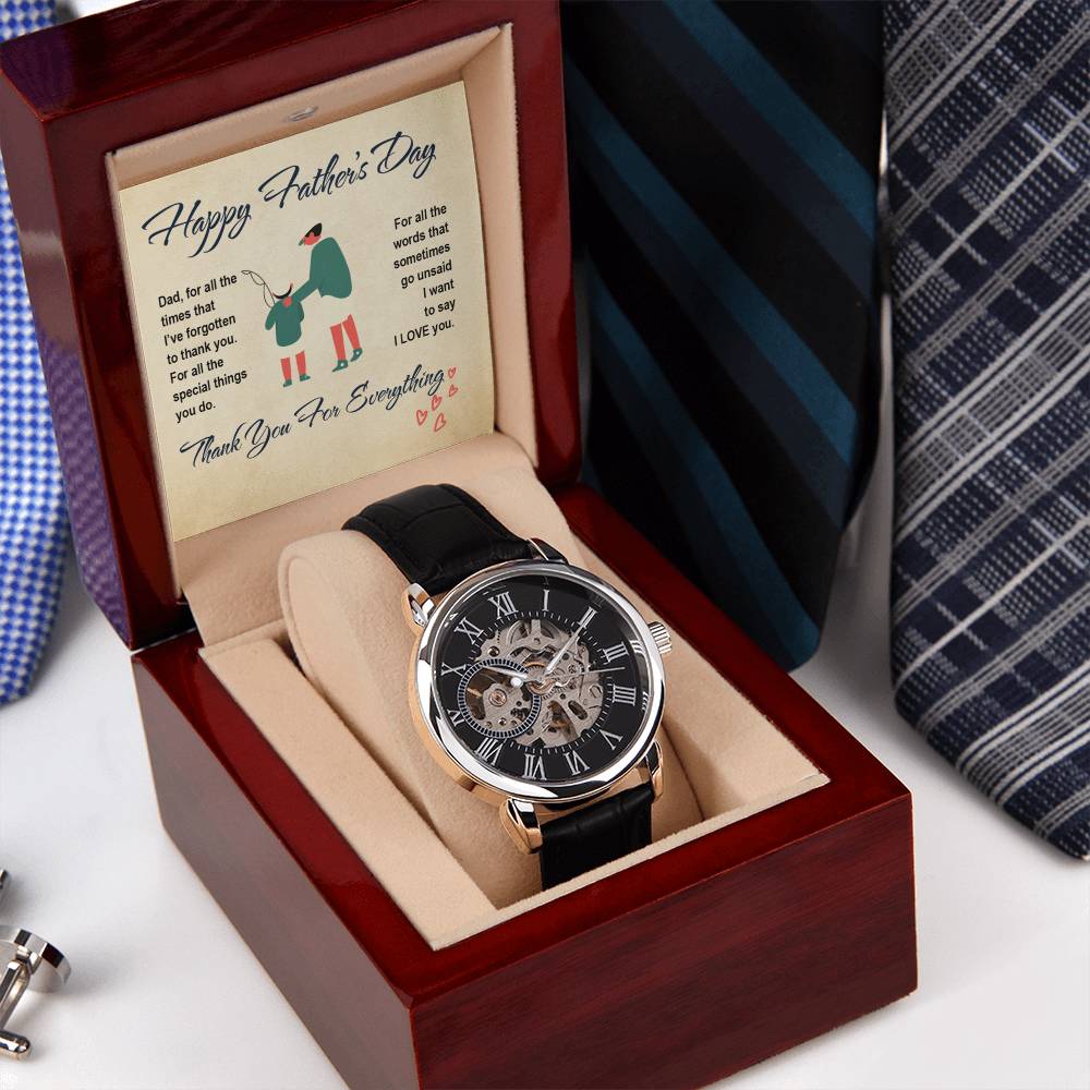 Father's Day Openwork Watch