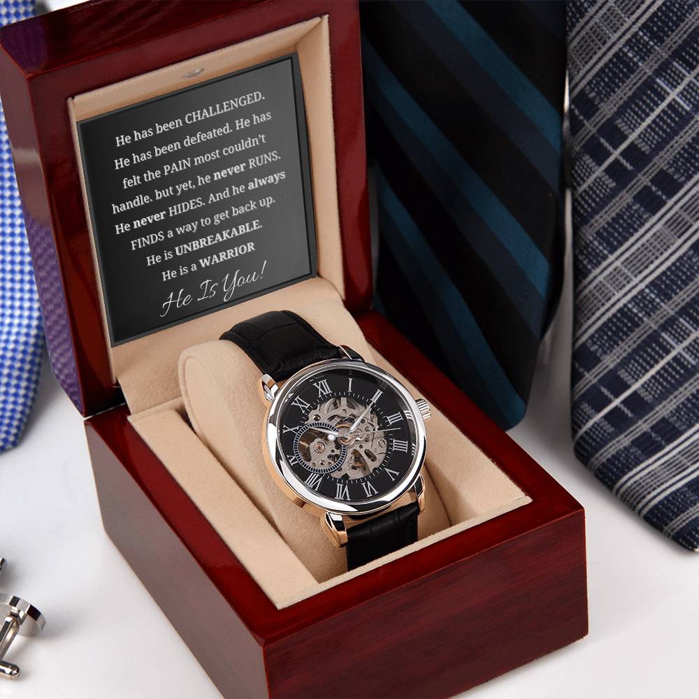 Breathe Anxiety Relief Gift, Sending Hugs And Appreciation Openwork Watches For Him