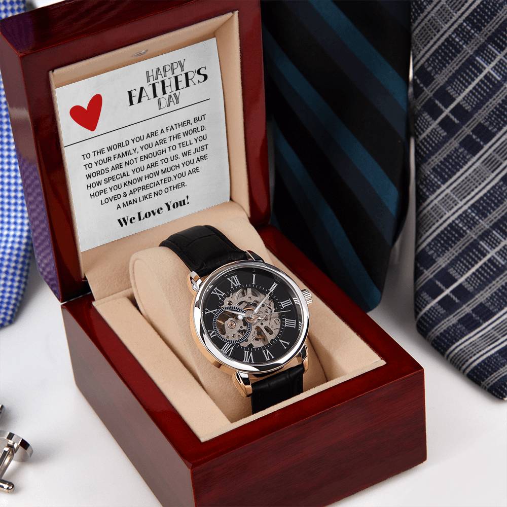 Our World Father's Day Openwork Watch