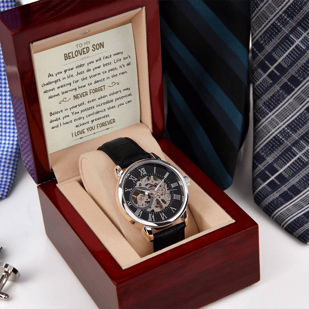 Son Gift - Never Forget - Openwork Watches