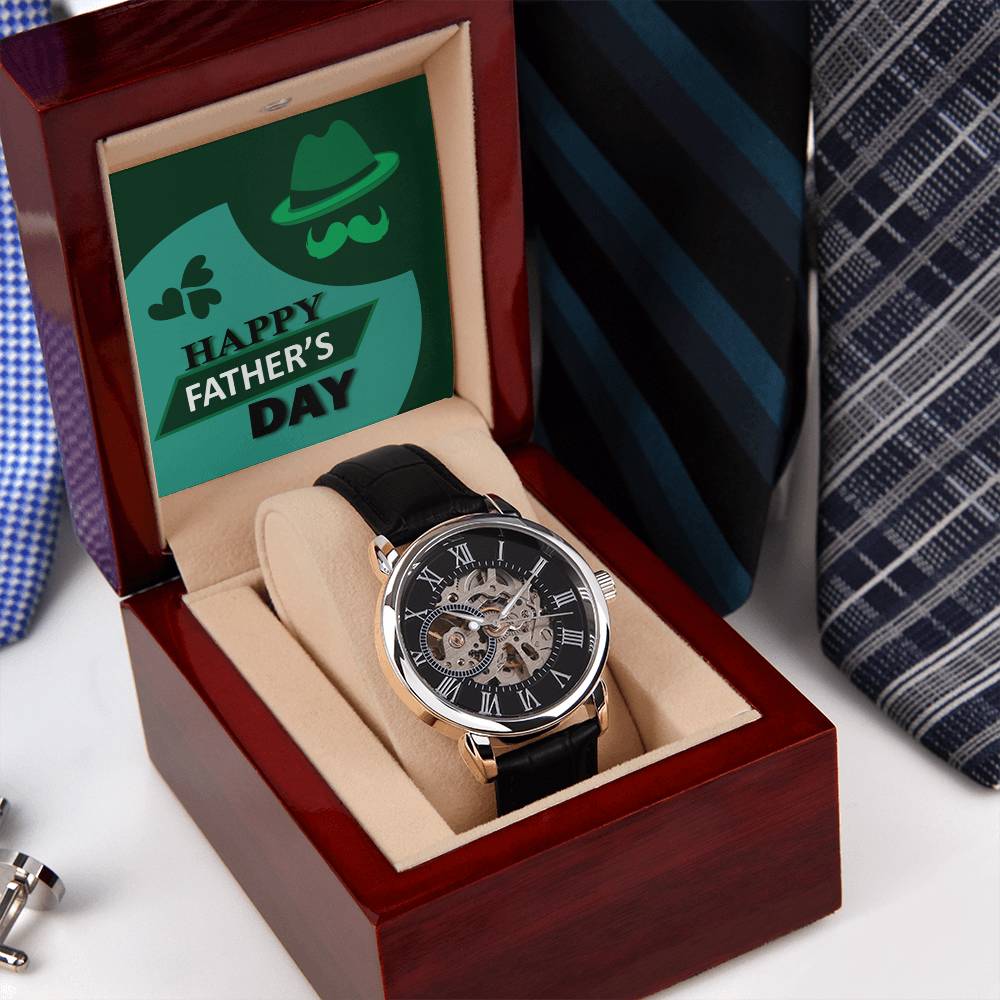 Watch For Dad  Father's Day Gift  Gift For Dad  Father Of The Bride Gift  Gift From Son  Gift From Daughter  Gift For Men  To Dad Openwork Watch