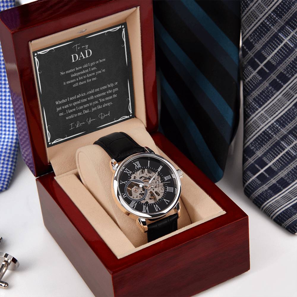 To My Dad Gift Watch Openwork Watch For Dad Father's Day Watch With Message Card Dad Gift From Daughter Dad Gift From Son Dad Birthday Present(1)