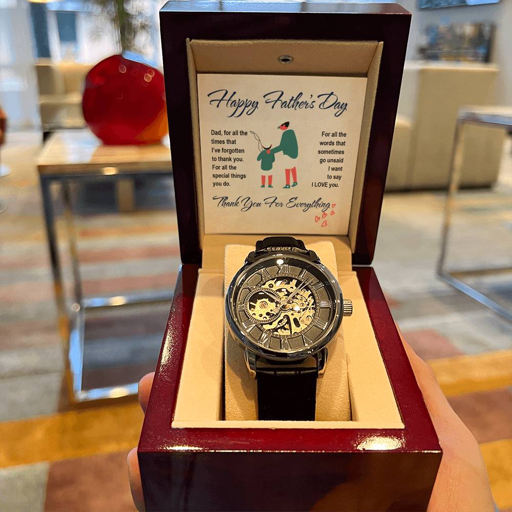 Father's Day Openwork Watch