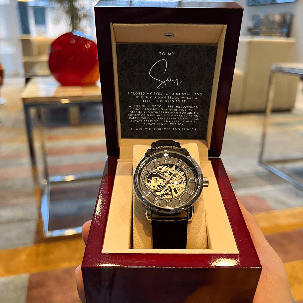 To My Son I Closed My Eyes Openwork Watches