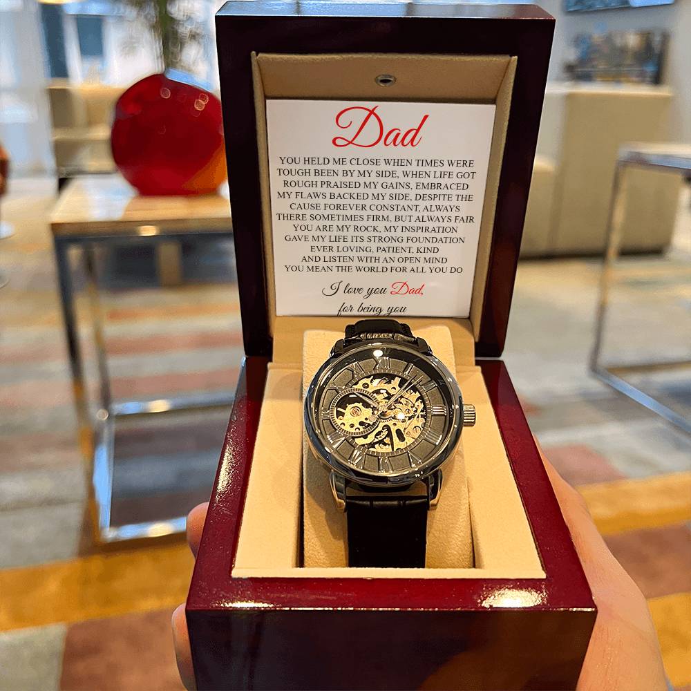 To My Dad Openwork Watch Watch Gift For Dad From Daughter Or Son Father's Day Dad Birthday Gift