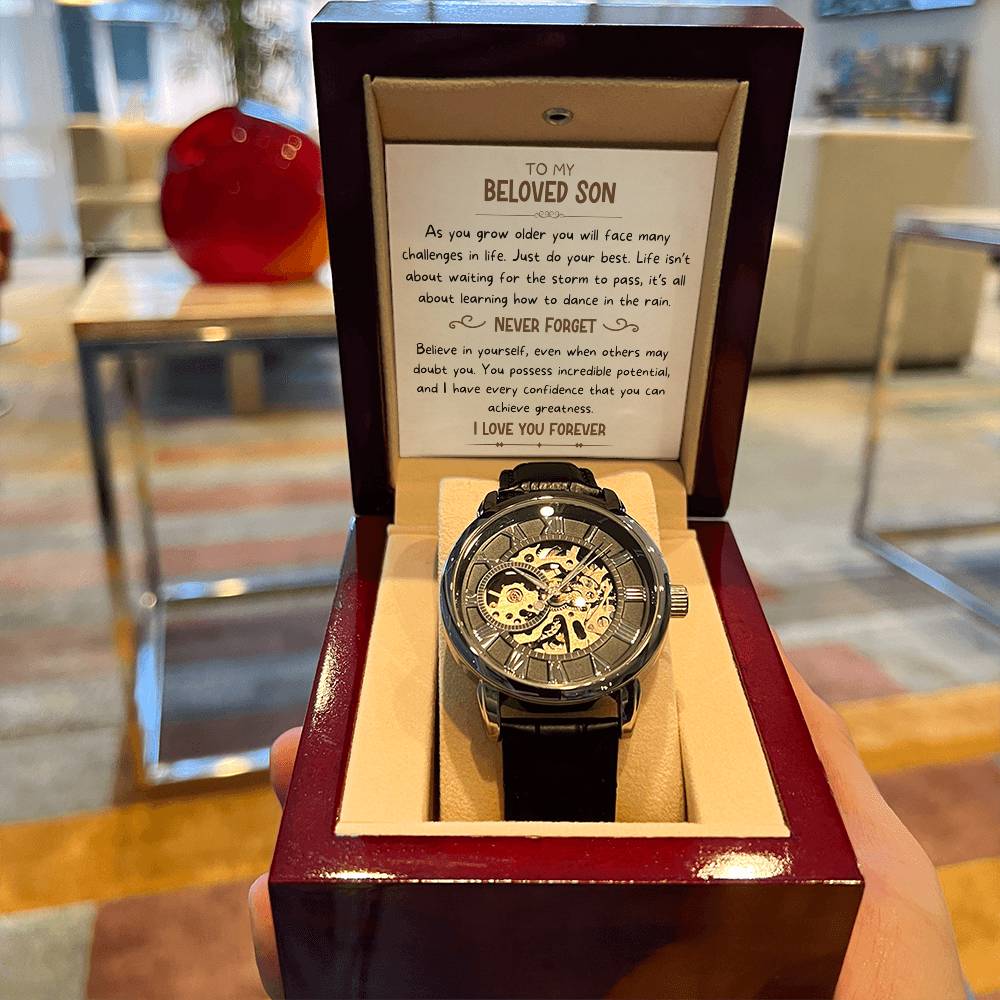 Son Gift - Never Forget - Openwork Watches