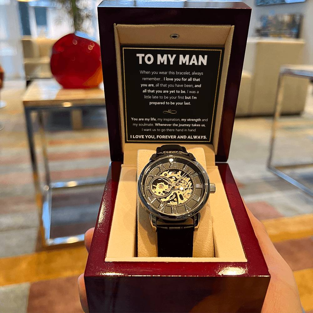 To My Man I Love You Openwork Watches