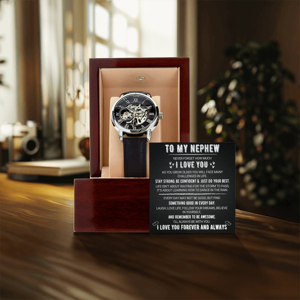 To My Nephew - Love You Forever - Openwork Watches