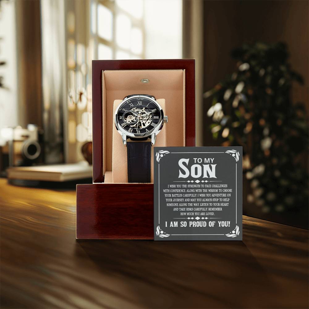 To My Son Openwork Watches Always Remember, I Wish You The Strength To Face Challenges With Confidence