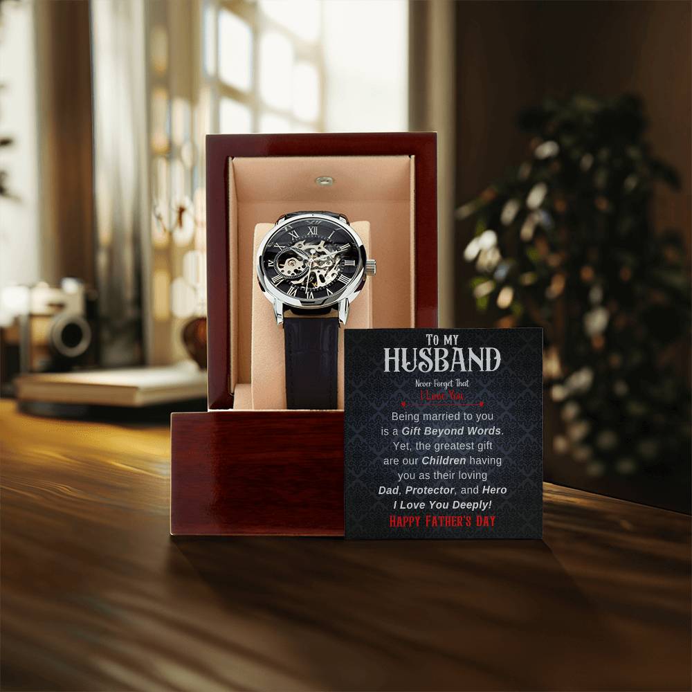 Father Day Gift From Wife, Openwork Watches, Dad Gifts From Wife