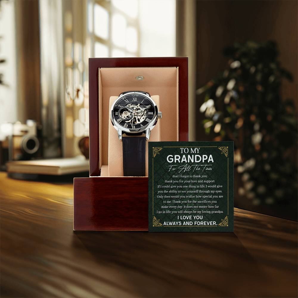 Grandpa - Thank You - Openwork Watches