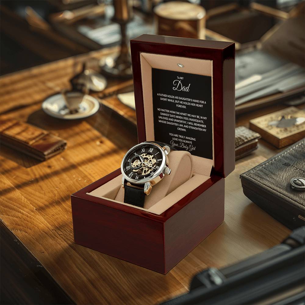 To My Dad  From Your, Baby Girl  Openwork Watches