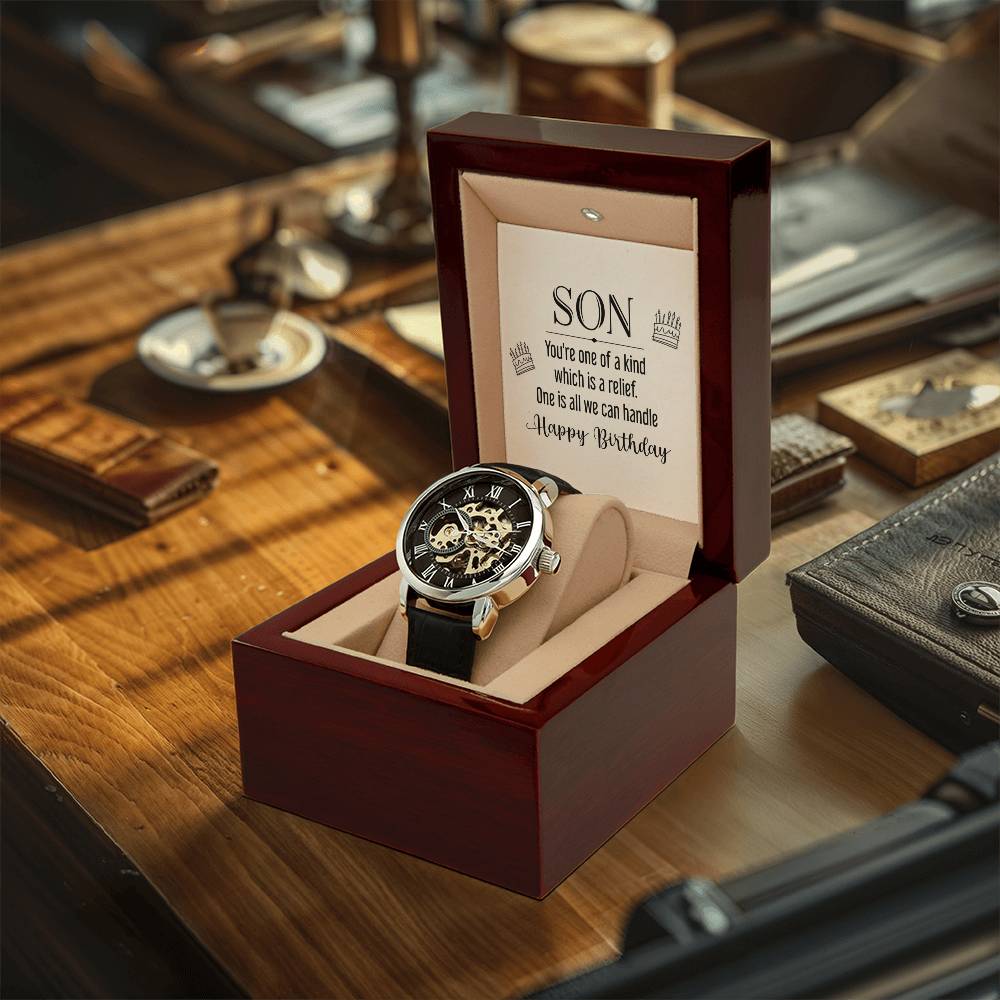 Son Birthday Gift From Mom Dad Birthday Gift For Son Birthday Watch Gift Meaningful Gift Unique Birthday Gift For Son Birthday Watch Openwork Watch