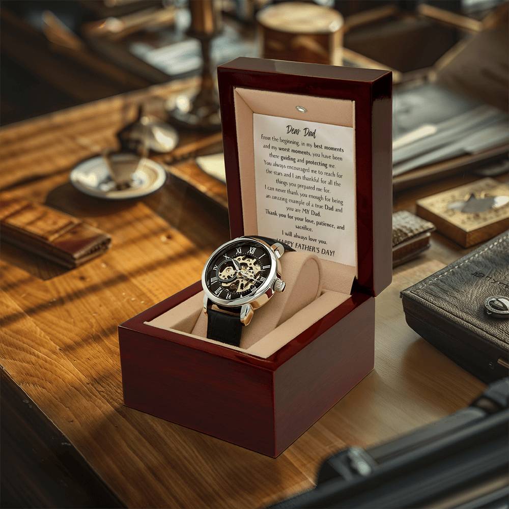 To My Awesome Dad For Father's Day! The Amazing Men's Openwork Watch