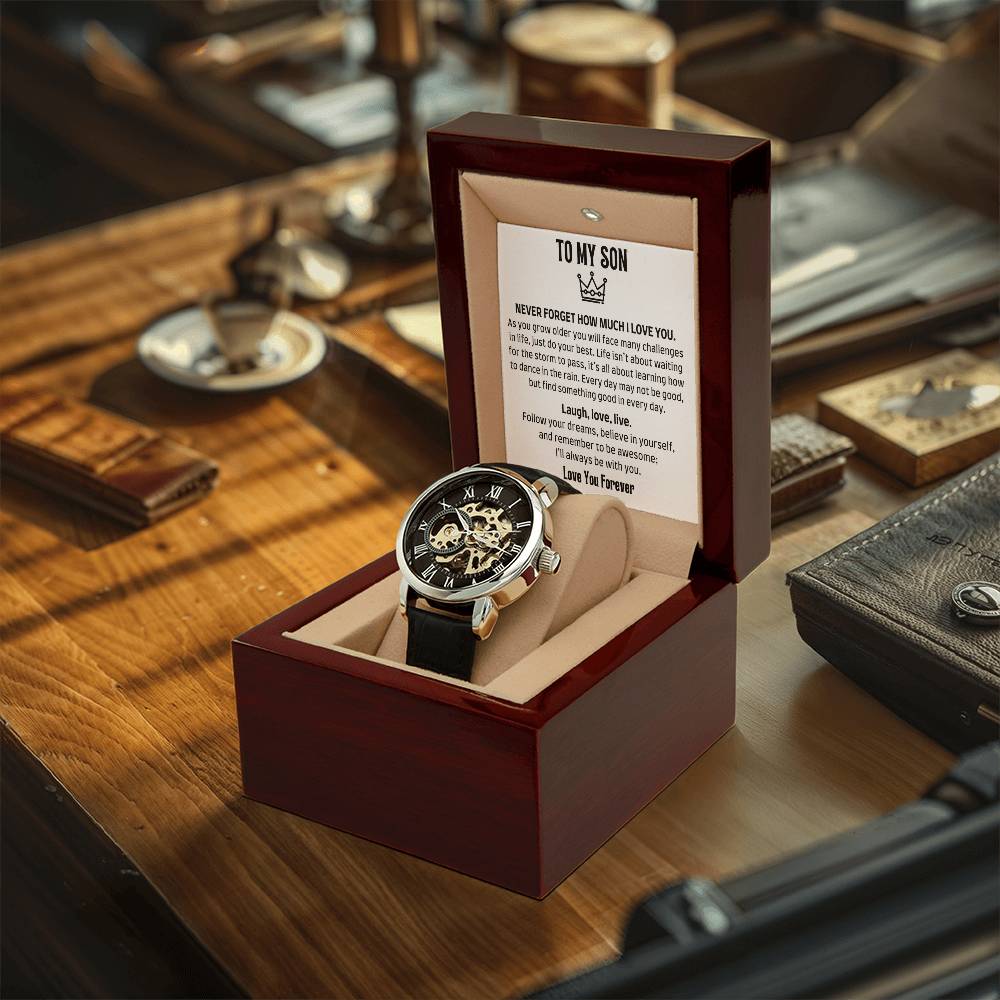 To My Son - Love You Forever - Men's Openwork Watches