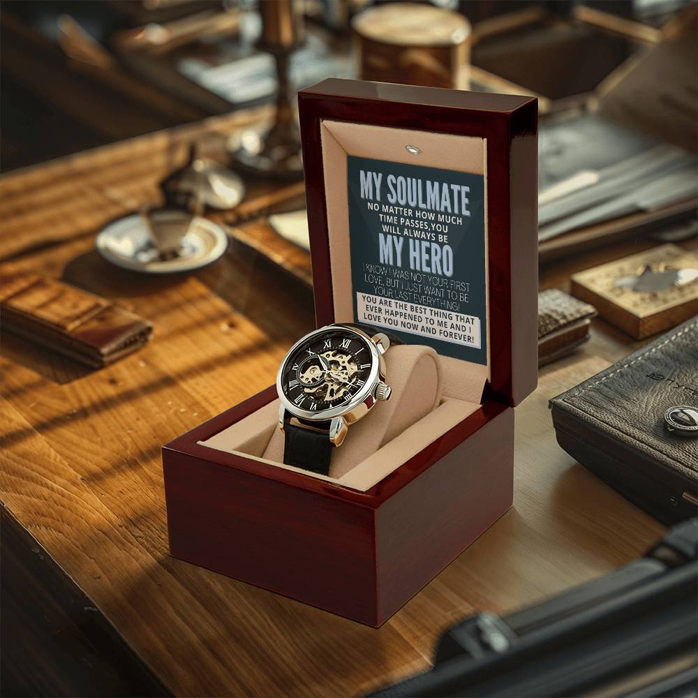 My Soulmate My Hero! Gift Openwork Watch