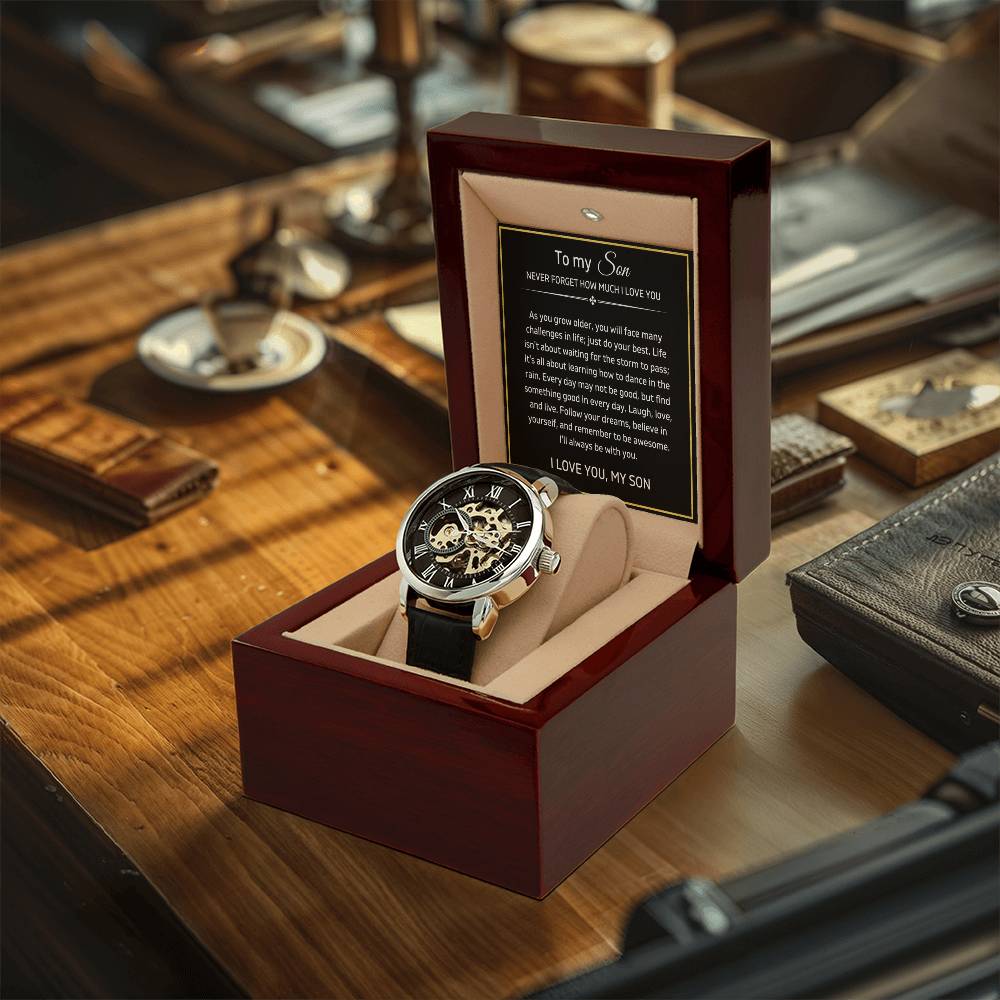 To My Son - Believe In Yourself - Luxury Openwork Watches