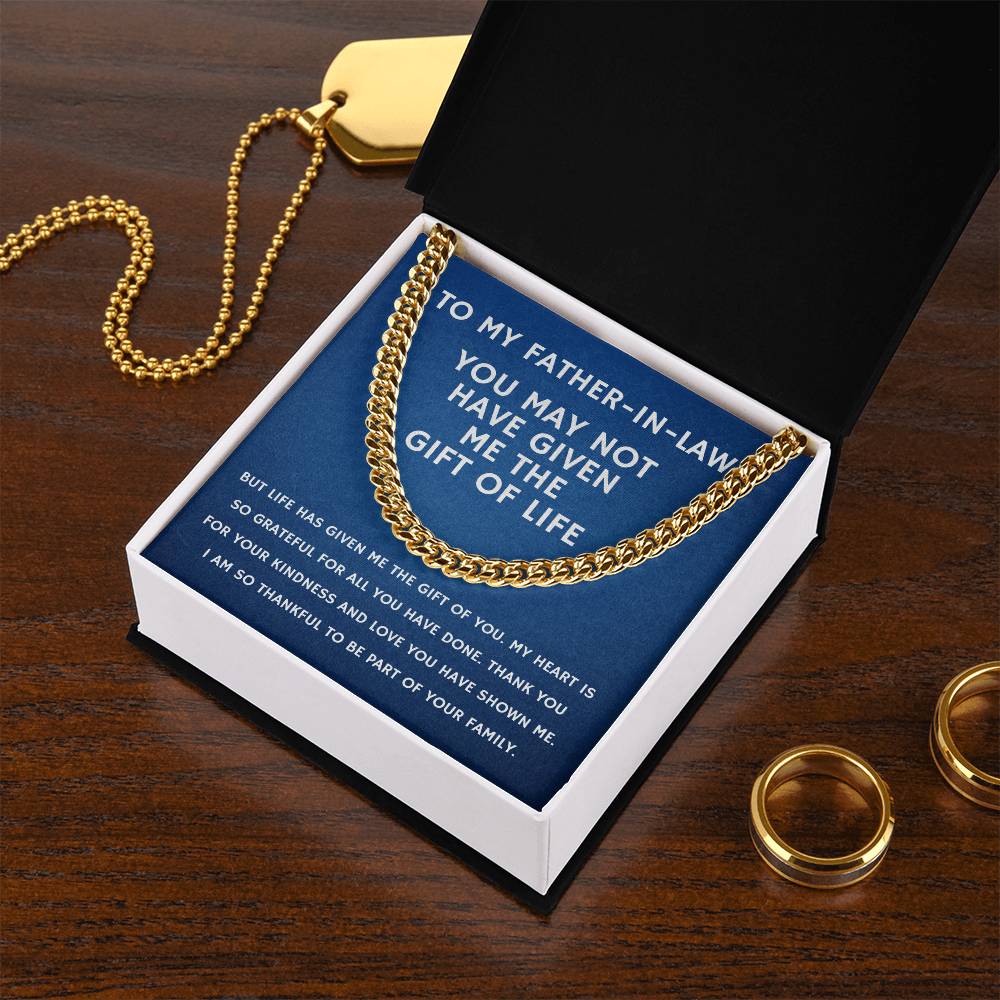 Father In Law Gift From Daughter In Law Fathers Day Gift For Father In Law Christmas Gift For Boyfriend Dad Cuban Link Chain