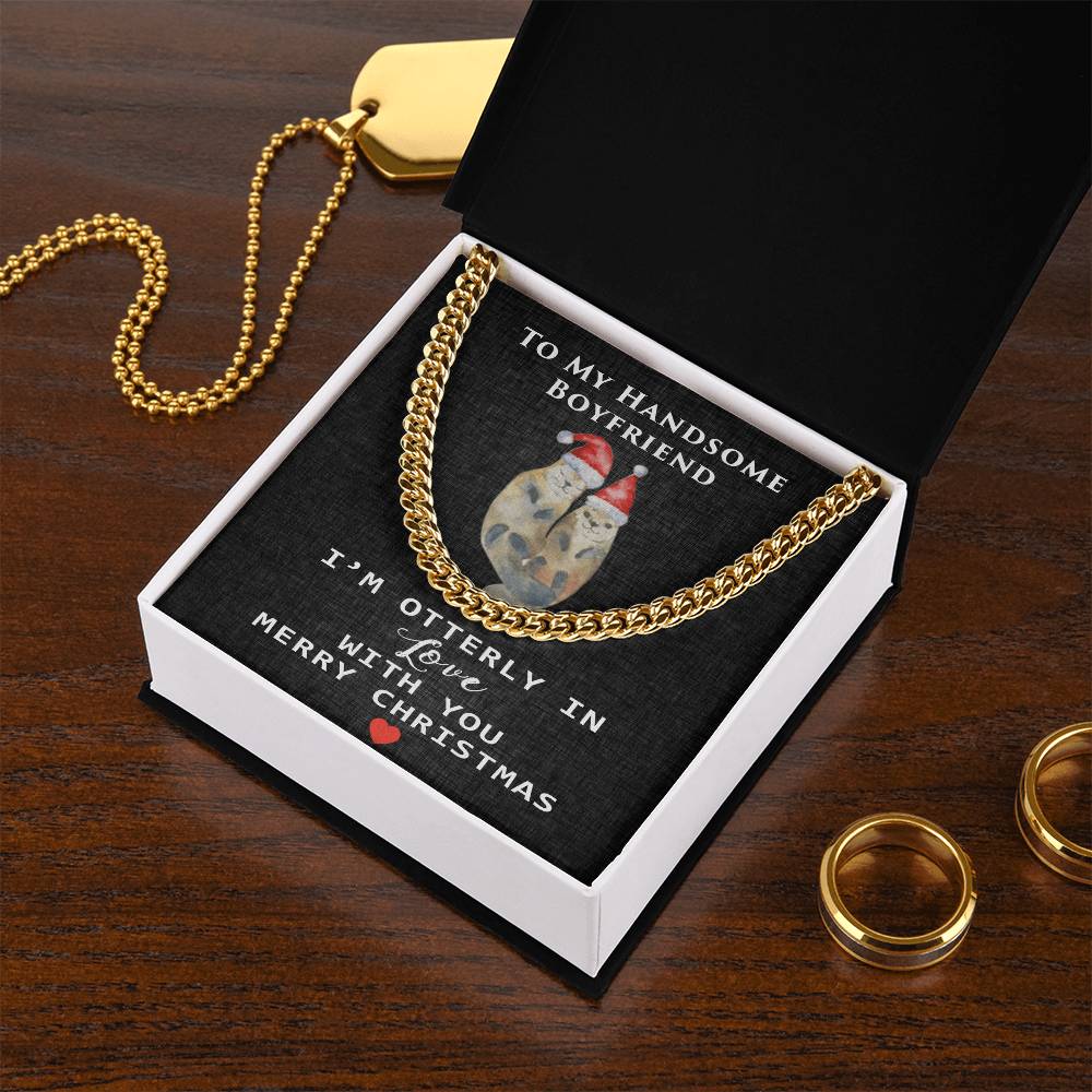 To My Handsome Boyfriend - Luxury Valentine's Day Gifts Cuban Link Chain