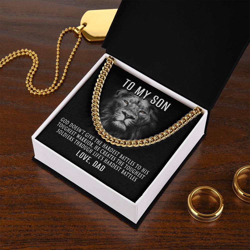 Son Toughest Warrior - Cuban Link Chain Necklace