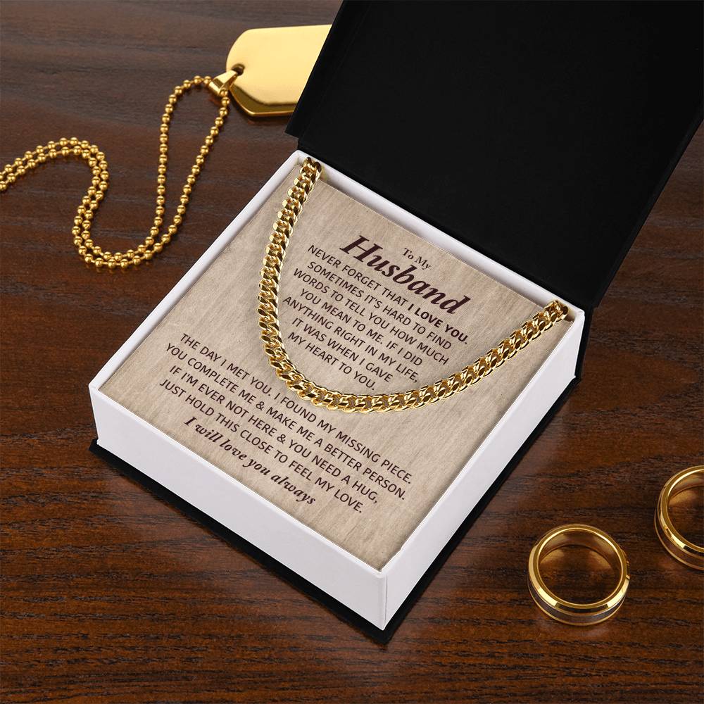Perfect Gift For Husband Cuban Link Chain