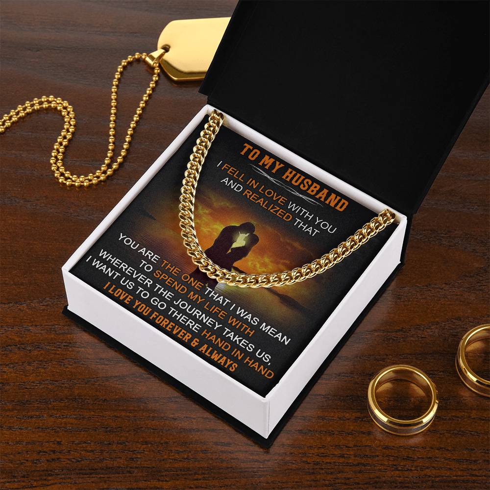 Gift For Husband - Fell In Love - Cuban Link Cuban Link Chain