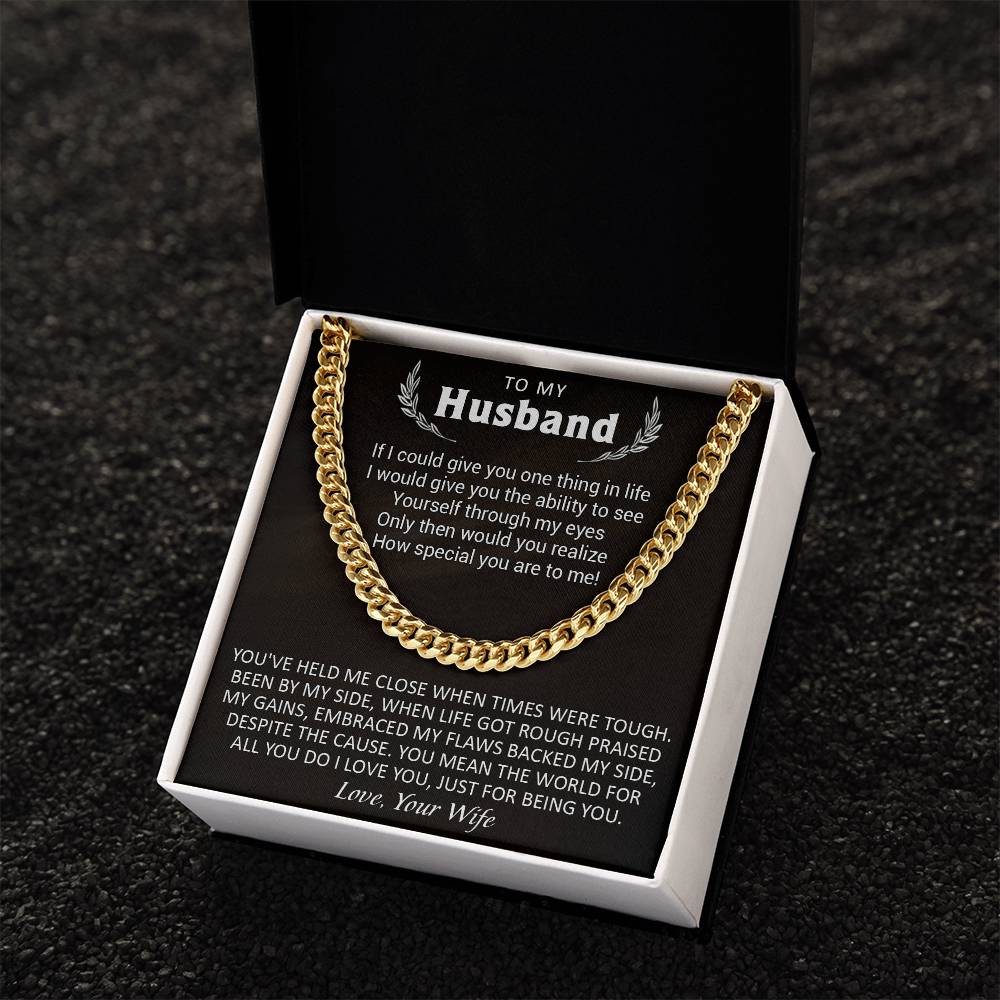 Gift For Husband - Embrace My Flaws - Cuban Cuban Link Chain