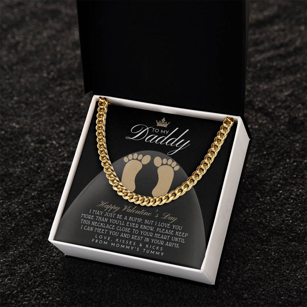 New Dad Valentines Gift Valentine Gift For New Dad From Bump To Daddy New Daddy Gift Daddy To Be Gift To My Daddy From Cuban Link Chain