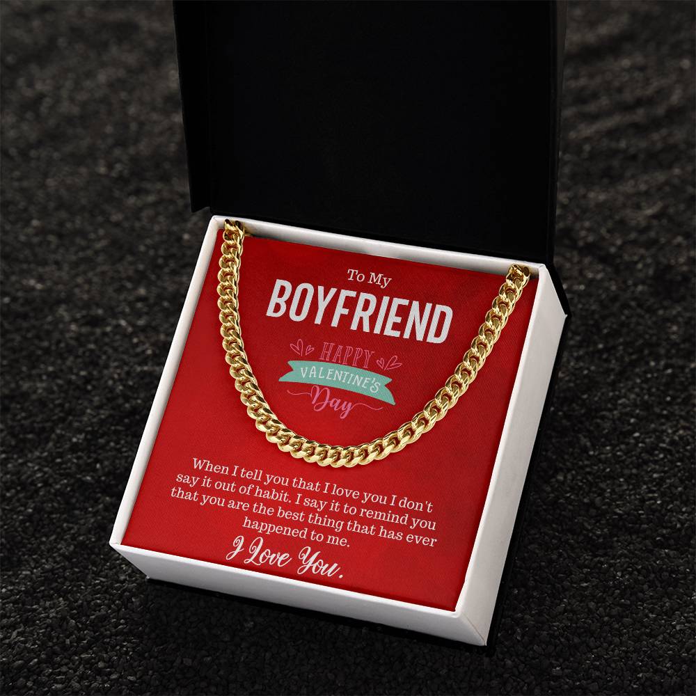 Valentine's Day Gift For Your Boyfriend. Cuban Link Chain