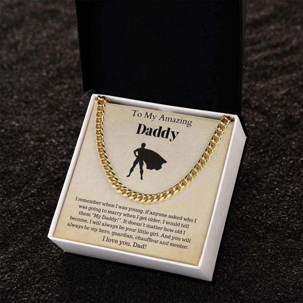 Fathers Day Gift Dad Gift Gifts For Dad Father'S Day Gift For Dad Birthday Gift For Dad I Love You Dad Cuban Link Chain