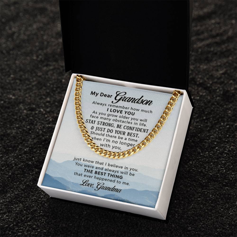 Gift For Grandson - Cuban Link Chain Necklace - Trending Now