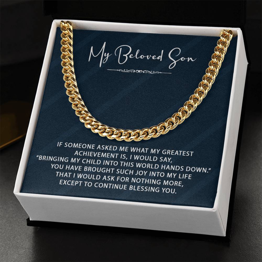 Cuban Chain Necklace For Son Cuban Link Chain