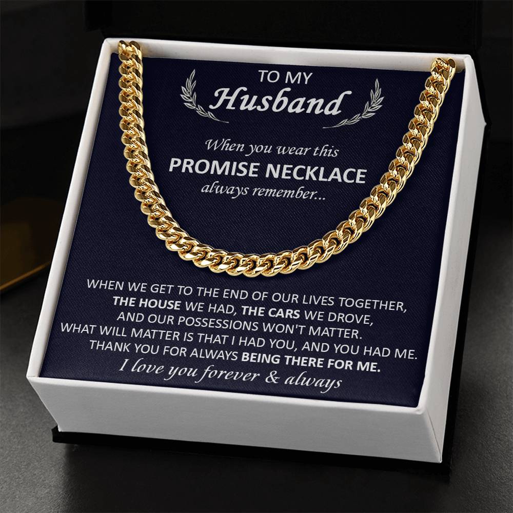 Gift For Husband - Be There - Cuban Cuban Link Chain