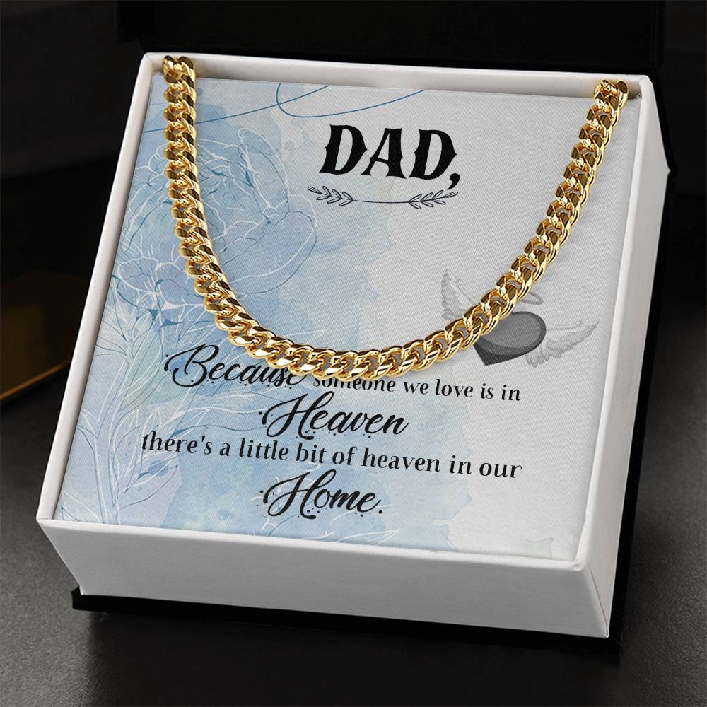To My Dad Cuban Link Chain