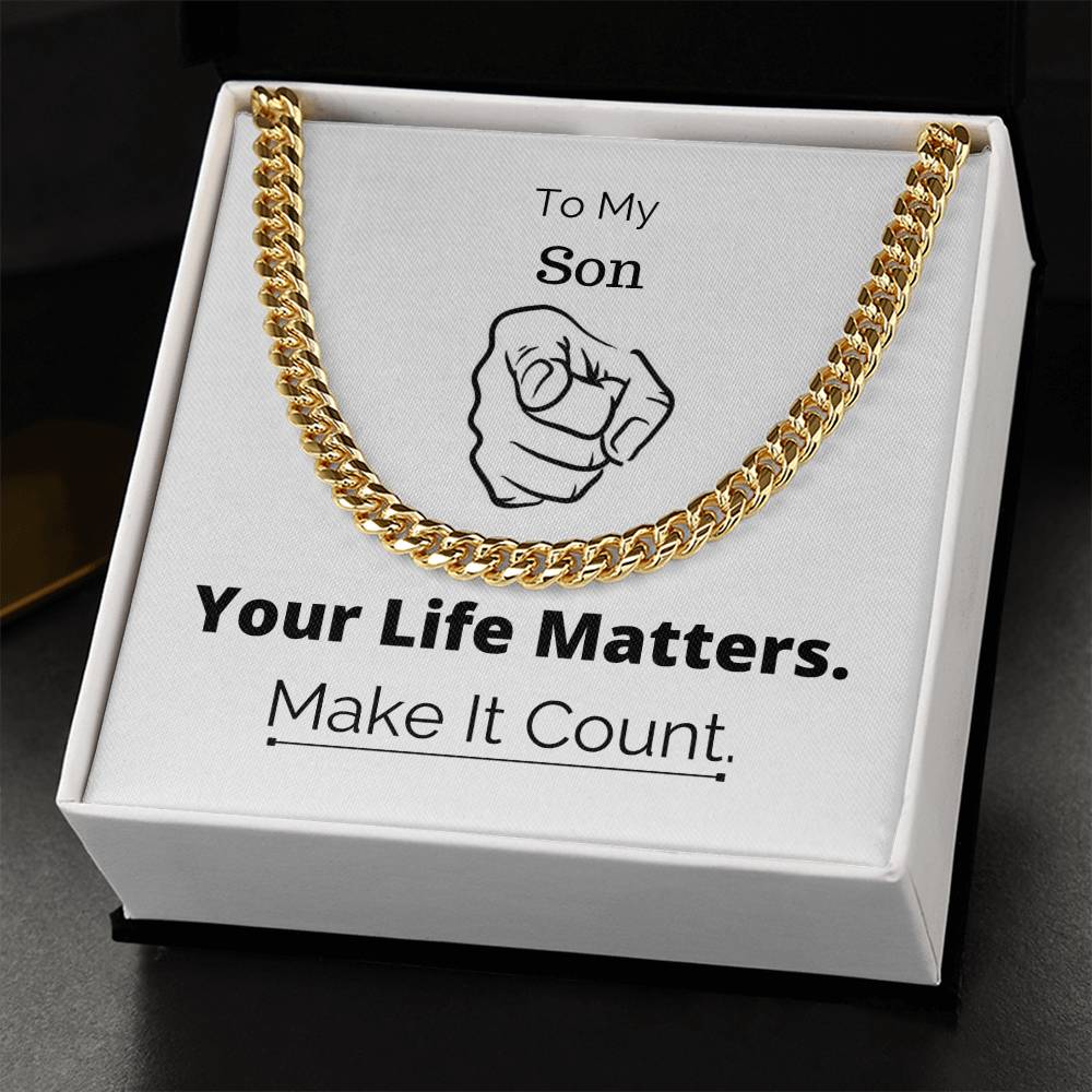 You Matter All Lives Matter Cuban Link Chain Cuban Chain Christmas Gift Police Lives Matter Gift For Son Necklace Gift