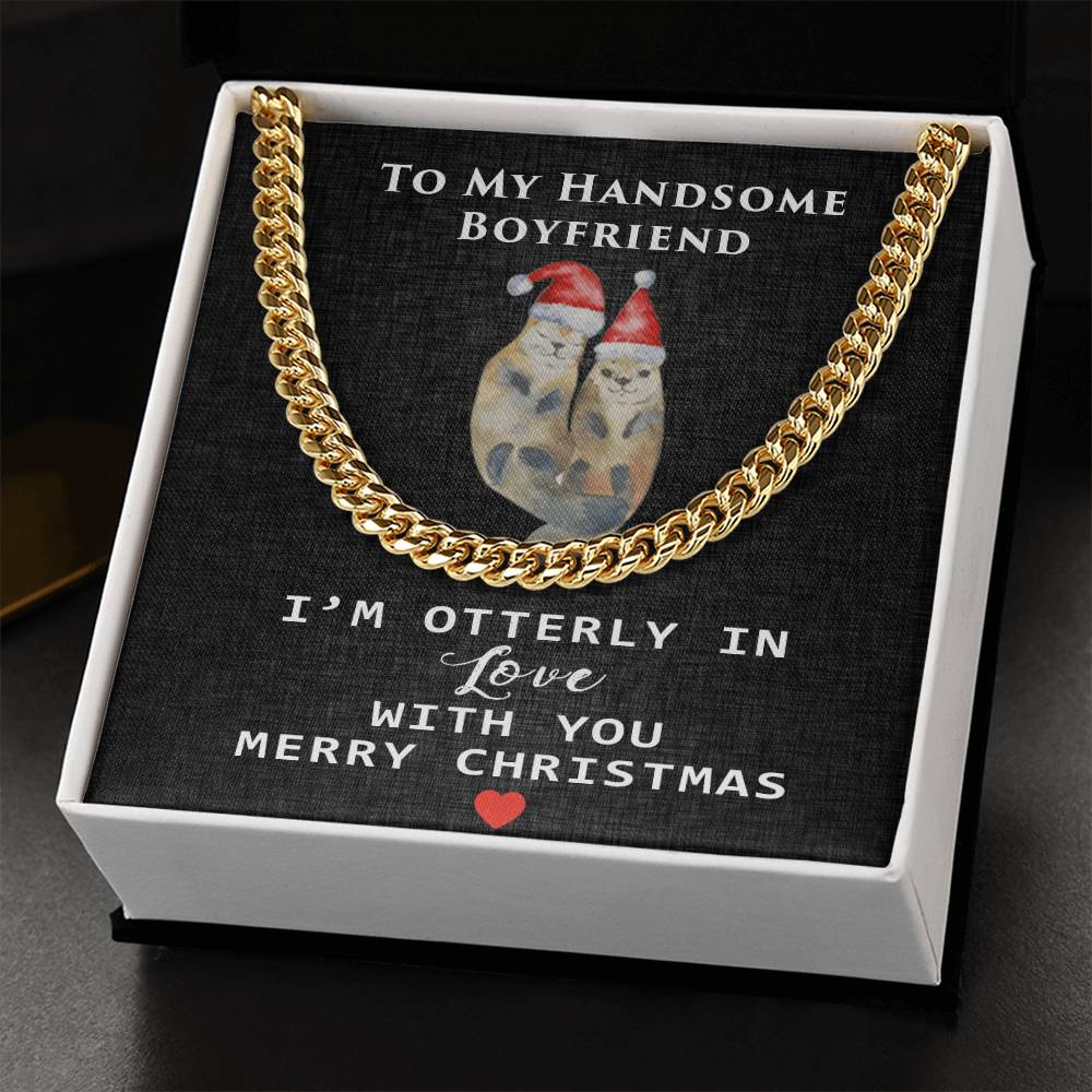 To My Handsome Boyfriend - Luxury Valentine's Day Gifts Cuban Link Chain