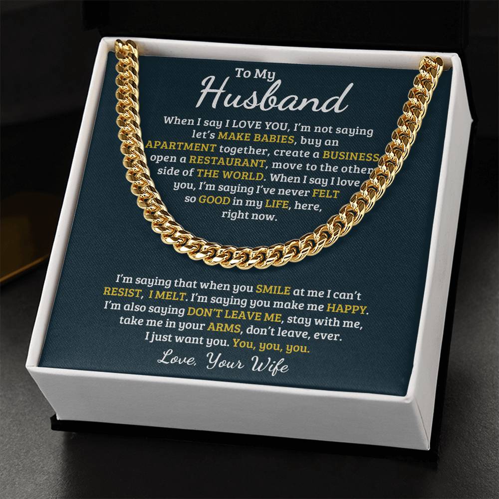 Best Gift For Your Husband Cuban Link Chain