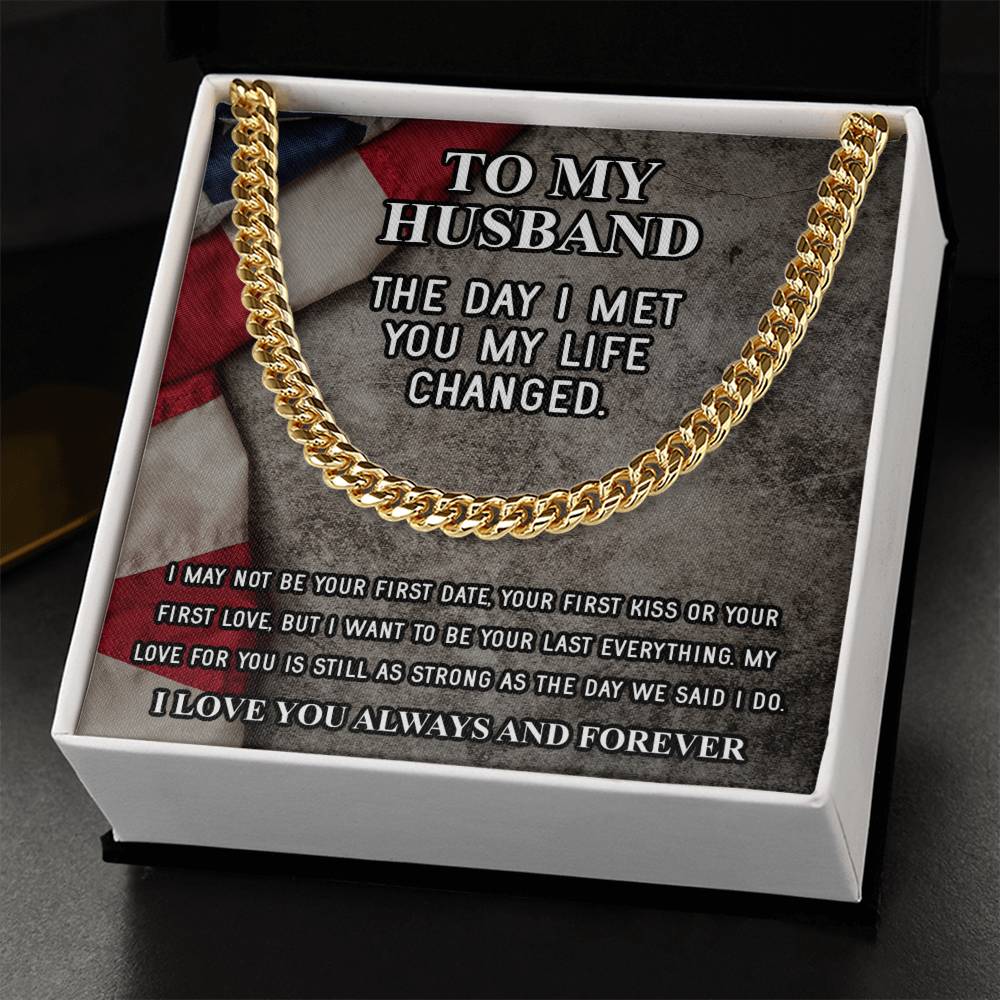 Husband Fathers Day Gift Silver Cuban Link Chain For Men Husband Birthday Gift Anniversary Gift For Husband From Wife