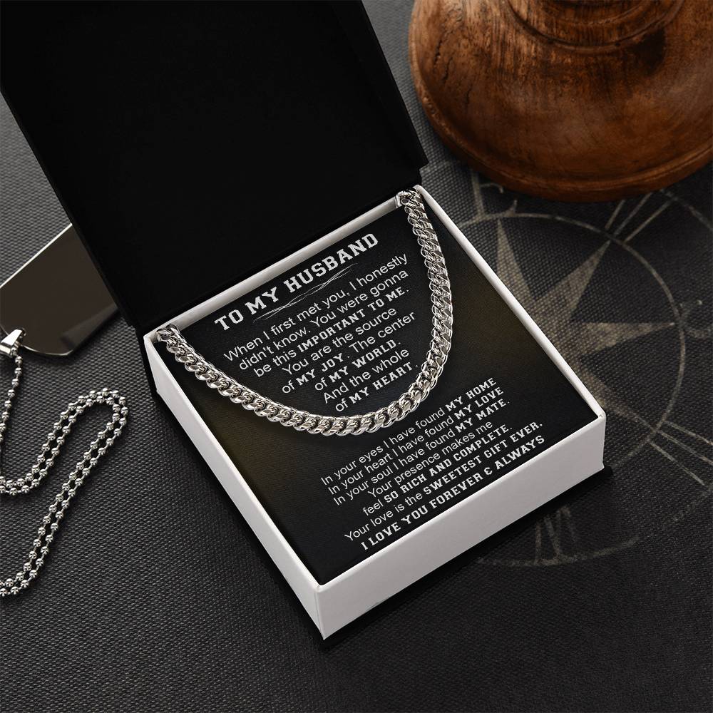 Gift For Husband - My World - Cuban Link Cuban Link Chain