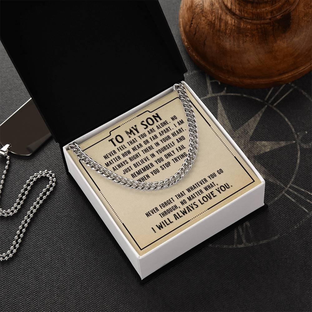 Gift For Son - Cuban Link Chain Necklace - Trending Now